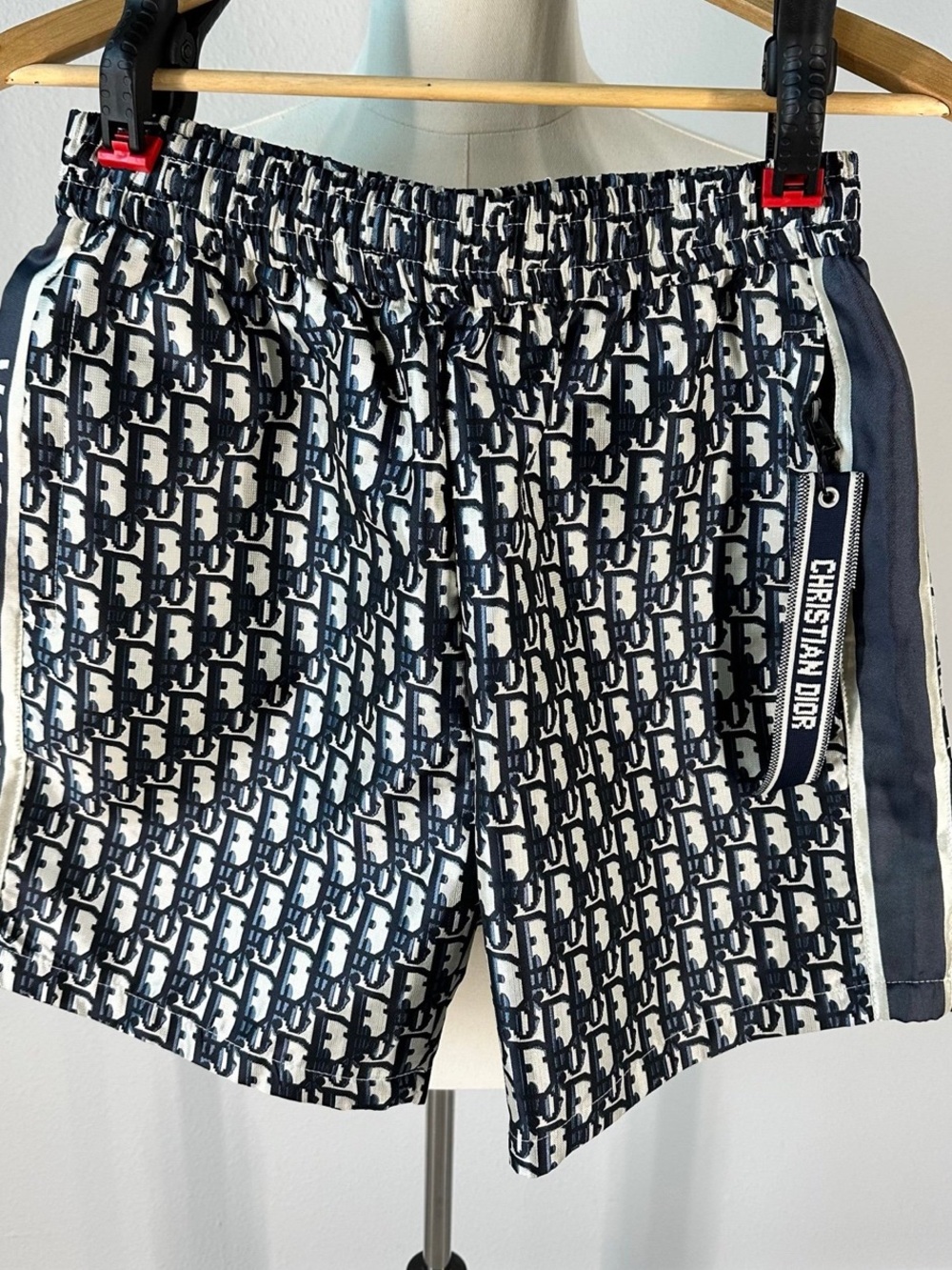 Dior Men’s Navy and White Monogram Athletic Shorts